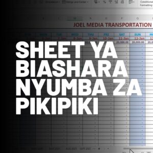 Sheet ya Mauzo na Stock Vinywaji